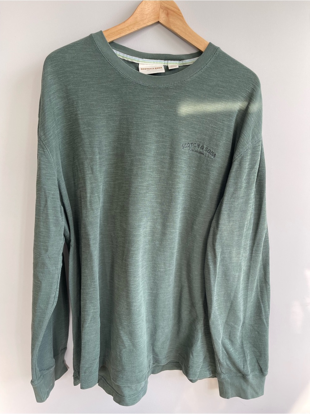 Scotch & Soda Men's Crewneck Sweater in Sage Green